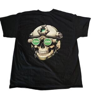 ZYN Wintergreen Skull Graphic T-Shirt Black Men's XL